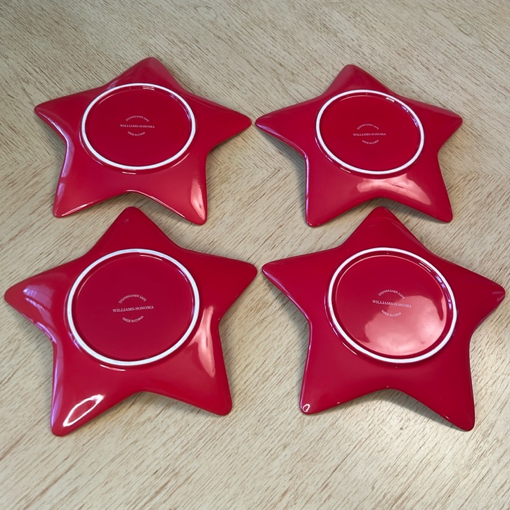 Williams-Sonoma Star Plates (4) - Picture 2 of 9